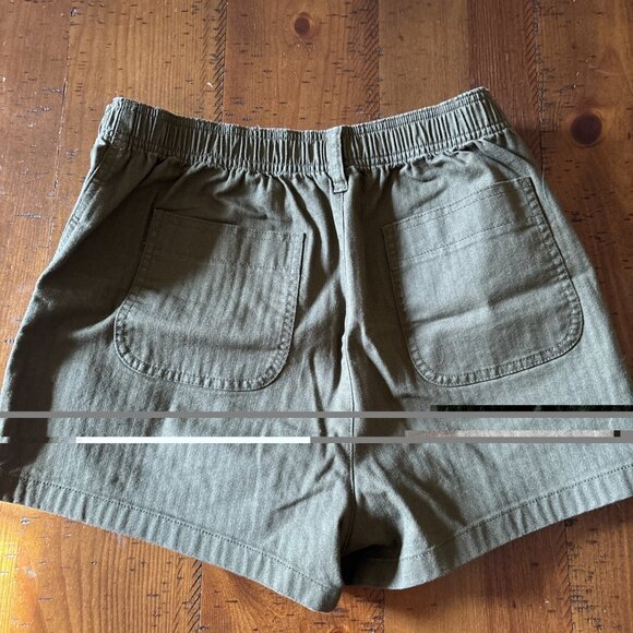 Madewell Women’s Dark Green Cotton Shorts Size Small Excellent - Picture 4 of 6